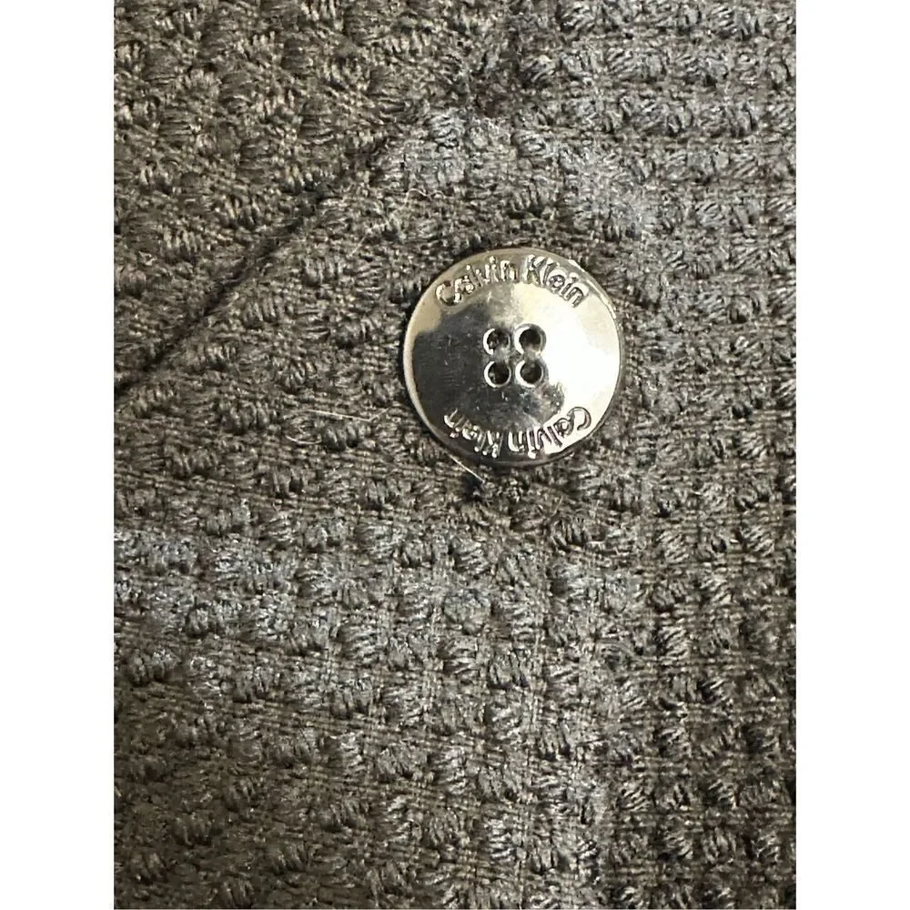 Calvin Klein black coat size 6 with removable knit sleeves